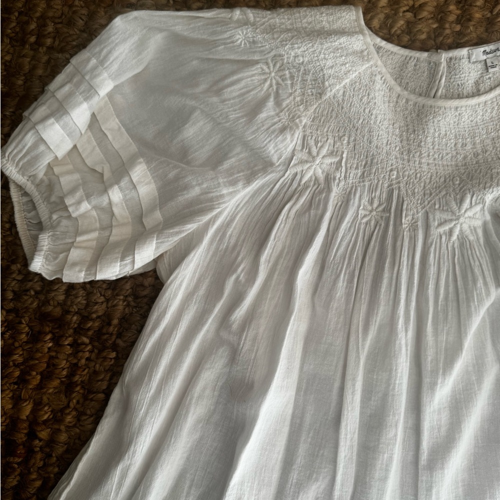 Madewell white gauze top